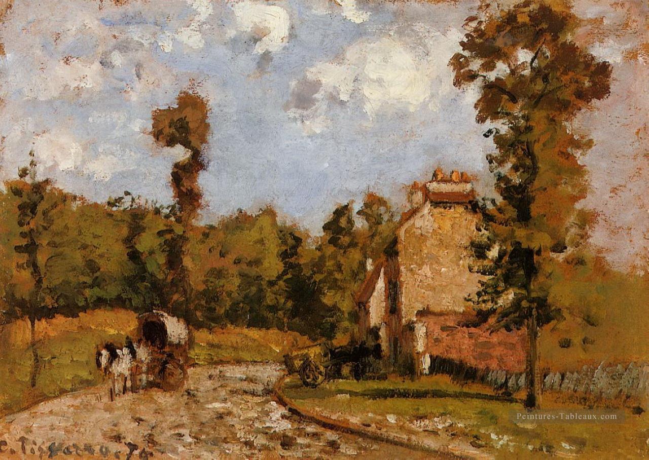 route au port maryl 1872 Camille Pissarro Peintures à l'huile